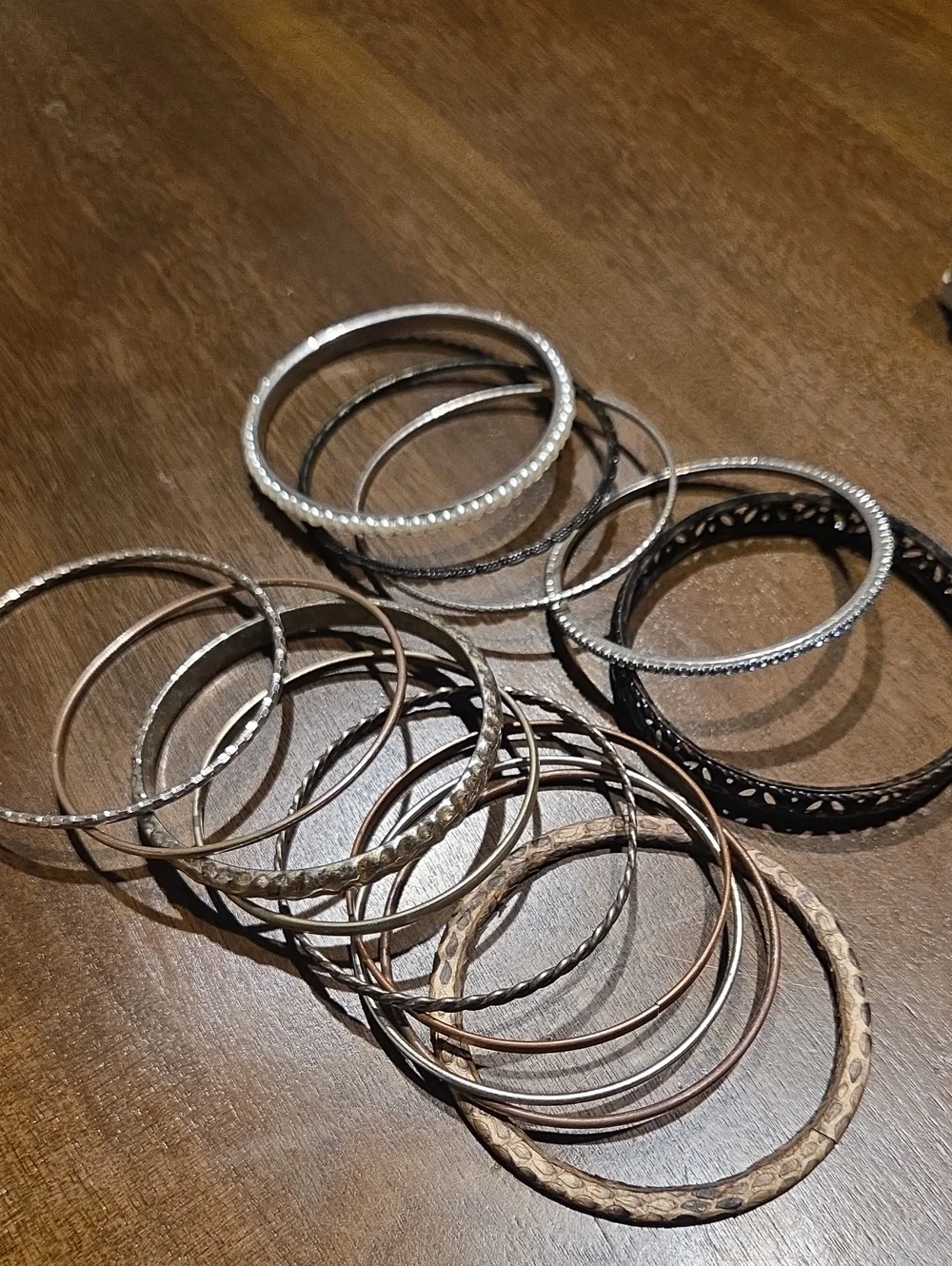 14 BANGLE BRACELETS